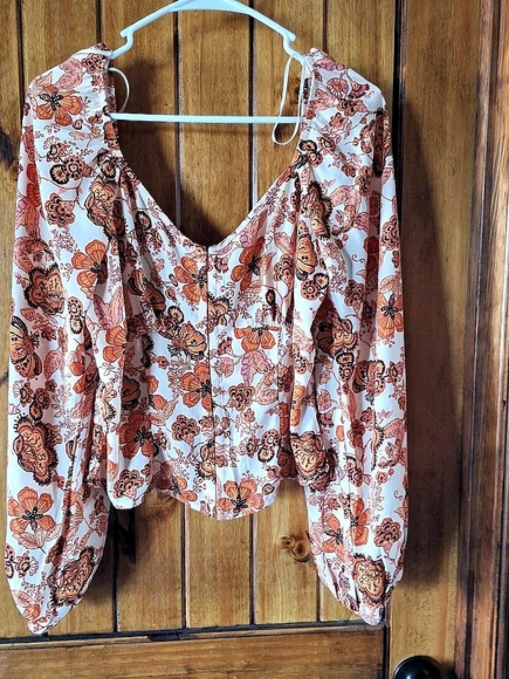 Sienna Sky Floral Long Sleeve Blouse Pink Size Large NWT